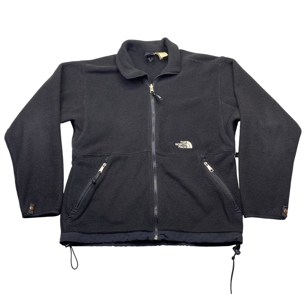 VTG The North Face Womens Black Full Zip Fleece Jacket Denali Style 87054 Large